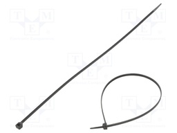 Cable tie; L: 290mm; W: 3.6mm; polyamide; 80N; black; Ømax: 106mm