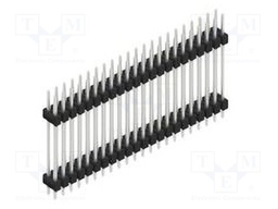 Connector: pin strips; pin header; male; PIN: 44; 2.54mm; THT; 2x22