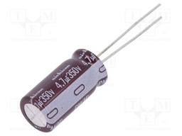 Capacitor: electrolytic; low impedance; THT; 4.7uF; 350VDC; ±20%