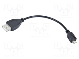 Cable; USB 2.0; USB A socket,USB B micro plug; nickel plated