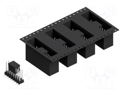 Connector: pin strips; pin header; male; PIN: 16; 2.54mm; SMT; 2x8