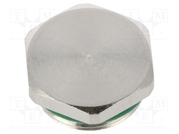 Stopper; M32; IP68; Mat: brass; Body plating: nickel