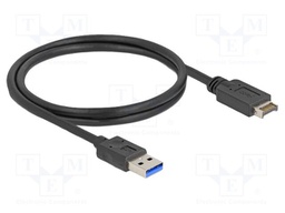 Cable; USB A plug,USB Type-E Key A plug; 0.8m; black