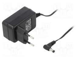 Power supply: switched-mode; 12VDC; 0.8A; Out: 5,5/2,1; 9.6W; 1.45m