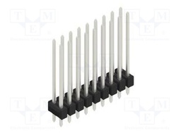 Connector: pin strips; pin header; male; PIN: 18; 2.54mm; THT; 2x9