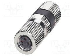 Connector: M8; PIN: 3; 4A; 48V; IP68; straight; unshielded; plug