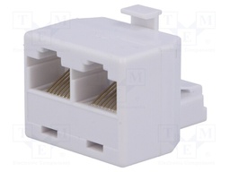 Splitter; Layout: 8p8c; RJ45 socket x2,RJ45 plug
