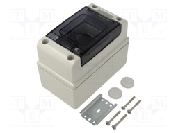 Enclosure: for modular components; IP66; grey; No.of mod: 2