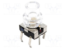 Microswitch TACT; SPST-NO; Pos: 2; 0.05A/12VDC; THT; LED; blue; 2N