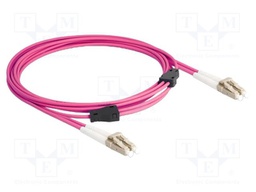 Fiber patch cord; OM4; LC/PC,both sides; 3m; 50/125um; LSZH; beige