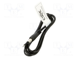 Cable; 2x0.52mm2; DC 5,5/2,5 plug; straight; black; 1.5m; -25÷70°C