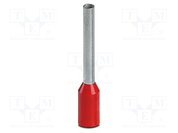 Tip: bootlace ferrule; insulated; copper; 1mm2; Bit len: 12mm; red