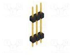 Connector: pin strips; pin header; male; PIN: 3; 2.54mm; THT; 1x3