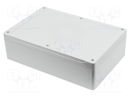 Enclosure: multipurpose; X: 200mm; Y: 300mm; Z: 90mm; 1555; grey; IP68