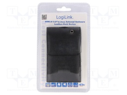 Hard discs housing: 2,5"; black; V: USB 3.0; Enclos.mat: leather