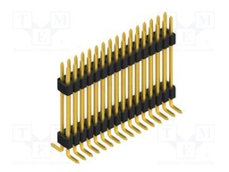 Connector: pin strips; pin header; male; PIN: 32; 1.27mm; SMT; 2x16