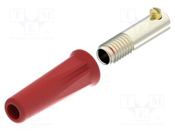 Connector: 4mm banana; socket; 36A; 30VAC; 60VDC; red; insulated