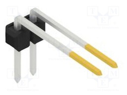 Connector: pin strips; pin header; male; PIN: 2; 2.54mm; THT; 1x2