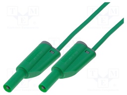 Test lead; 1m; green; 20A; Cond.cross sec: 1mm2