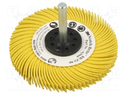 Wheel brush; 75mm; Granularity: 80; with lever; Mounting: rod 6mm