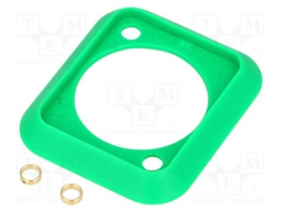 Socket gasket; green; XLR standard; 19x24mm; Series: FT