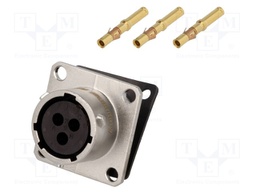 Connector: circular; Series: RT360; socket; female; crimped; PIN: 3