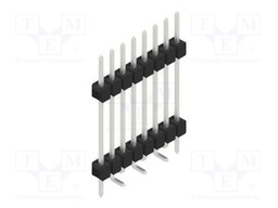 Connector: pin strips; pin header; male; PIN: 8; 2.54mm; SMT; 1x8