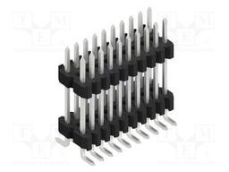 Connector: pin strips; pin header; male; PIN: 20; 1.27mm; SMT; 2x10