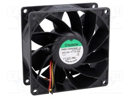 Fan: DC; axial; 12VDC; 92x92x38mm; 204.21m3/h; 57.6dBA; Out: F type