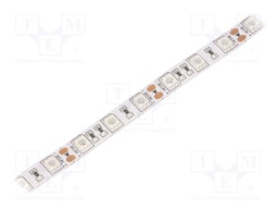LED tape; yellow; LED/m: 60; SMD; 5050; 12V; 10mm; without cover