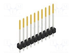 Connector: pin strips; pin header; male; PIN: 10; 2.54mm; THT; 1x10
