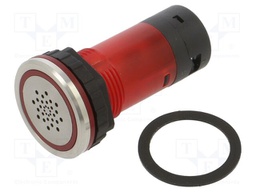 Signaller: sound; 85dB; Illumin: LED; IP67; Ø16mm; max.8mm; plastic