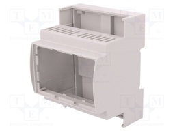 Enclosure: for DIN rail mounting; Y: 90mm; X: 71.3mm; Z: 62mm; grey