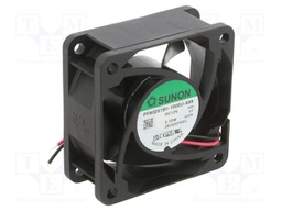 Fan: DC; axial; 12VDC; 60x60x25mm; 62m3/h; 41.7dBA; ball; 7500rpm