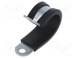 Fixing clamp; ØBundle : 22mm; W: 15mm; steel; Cover material: EPDM