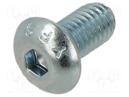 Screw; M5x10; Head: eye; hex key; HEX 3mm; steel; zinc flake coated
