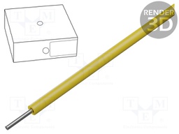 Wire; SiD; solid; Cu; 1.5mm2; silicone; yellow; -60÷180°C; 300/500V
