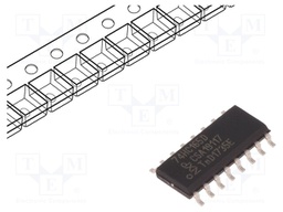IC: digital; 8bit,shift register,serial output,parallel in; SMD
