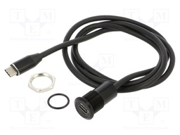 Adapter; for panel mounting,rear side nut; USB 3.0,USB 3.1