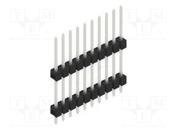 Connector: pin strips; pin header; male; PIN: 10; 2.54mm; THT; 1x10