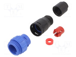 Connector: circular; plug; male; PIN: 6; w/o contacts; for cable