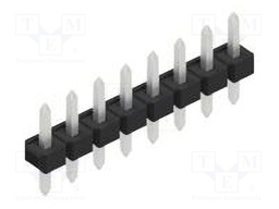 Connector: pin strips; pin header; male; PIN: 8; 2.54mm; THT; 1x8