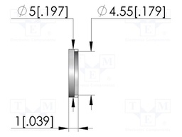 Sleeve for test probe; brass; DS-810; Features: magnetic; L: 1mm