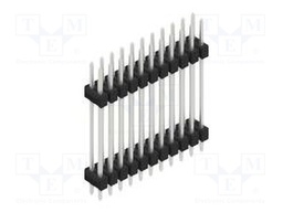 Connector: pin strips; pin header; male; PIN: 22; 2.54mm; THT; 2x11