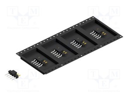 Connector: pin strips; pin header; male; PIN: 5; 2.54mm; SMT; 1x5