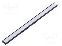 Profiles for LED modules; white; surface; black; L: 1m; aluminium