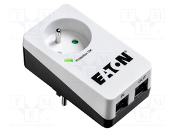 Plug socket strip: protective; Sockets: 1; 250VAC; 16A; IP20