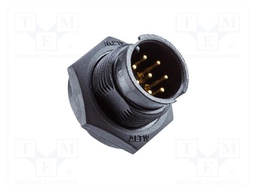 Socket; Connector: circular; size B; male; PIN: 10; bayonet; 2A; IP67
