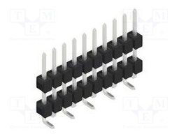 Connector: pin strips; pin header; male; PIN: 10; 2.54mm; SMT; 1x10