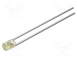 LED; white cold; 3mm; 330mcd; 140°; Front: recessed; 2.7VDC; 10000K